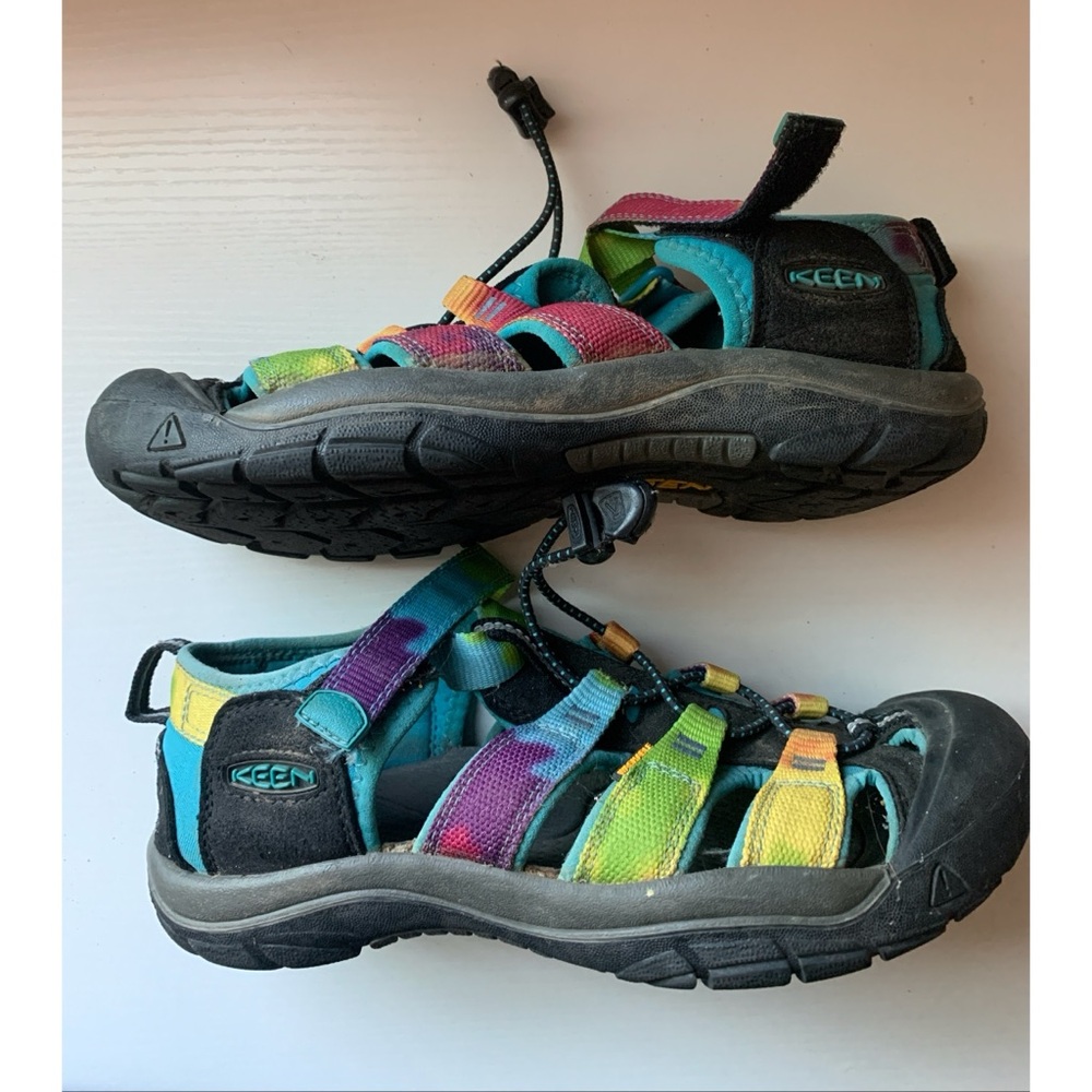 Keen Kids Unisex Newport Shoes Size 5 Rainbow Tie-Dye